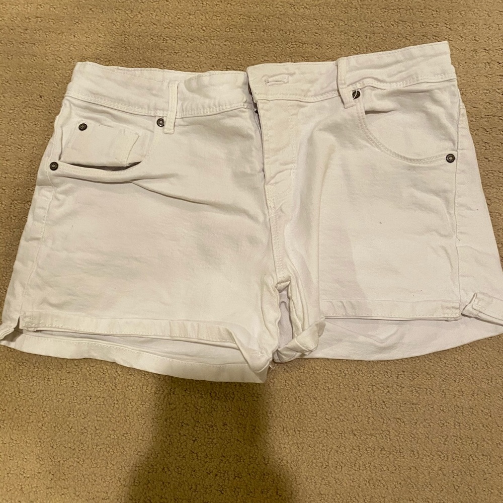 White Jean Shorts